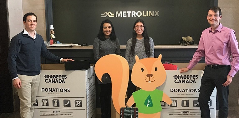 Metrolinx Employees at recycling collection drive