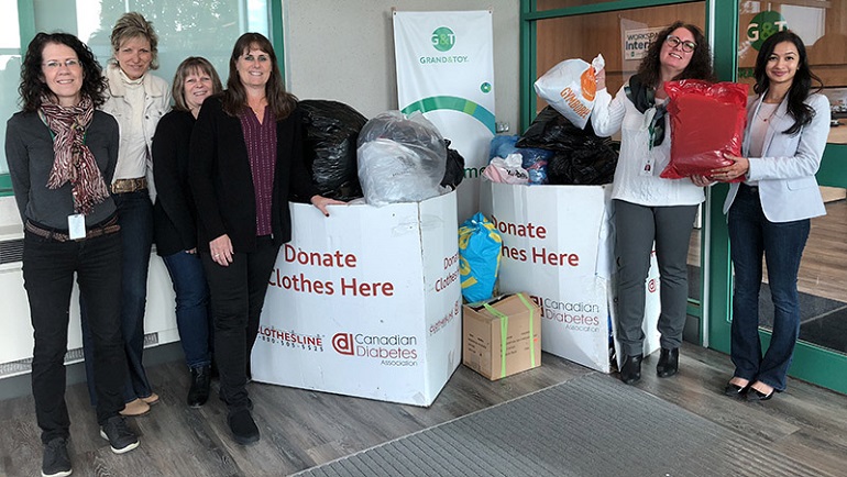 Grand and Toy employees take part in Recycling Collection Drive