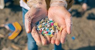 handful of microplastics