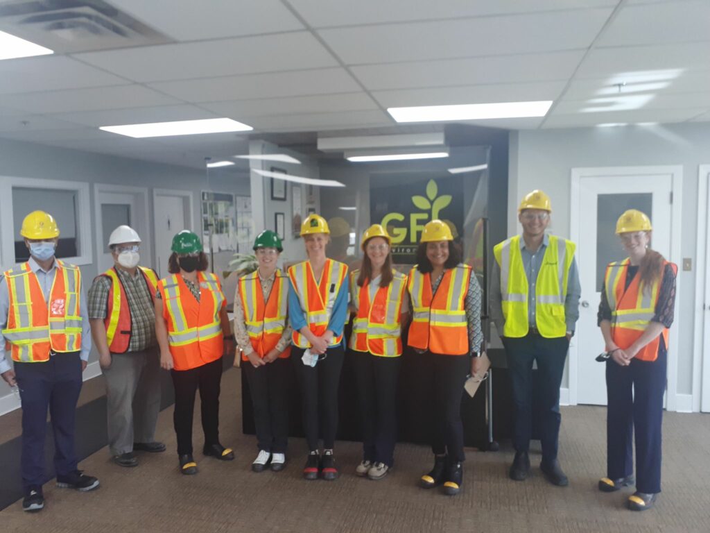 CEC Members on a facility tour GFL Environmental Recovery Facility 