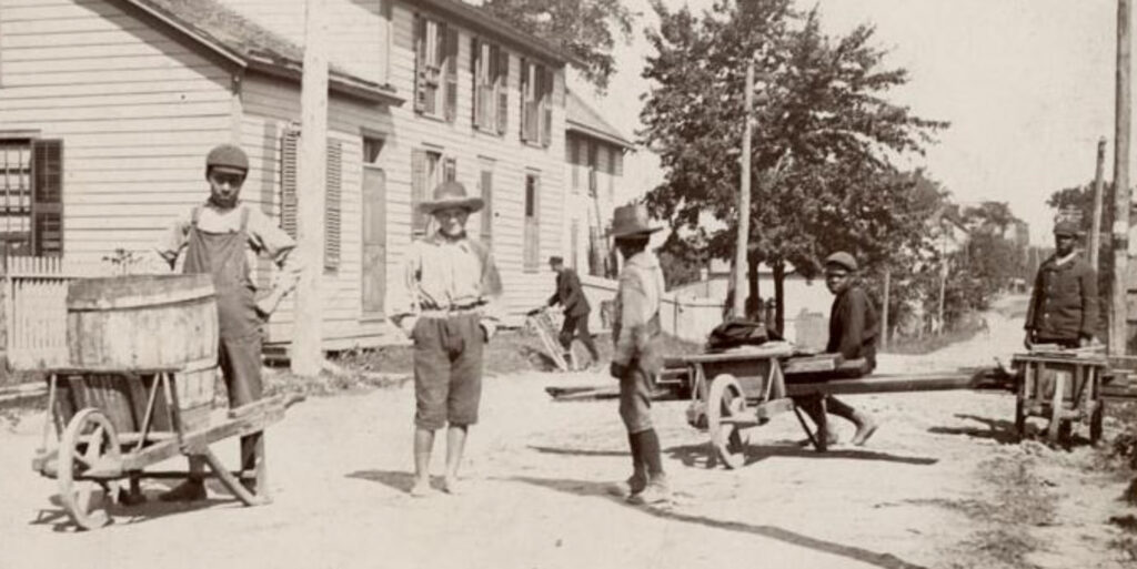 Image from the digital photo exhibit Real People, Real Places, created in partnership with the Archives of Ontario and displayed at Black Creek Pioneer Village. The exhibit showcases photographs of Black Ontarians from the 19th Century selected from the Archives’ Alvin McCurdy Collection.