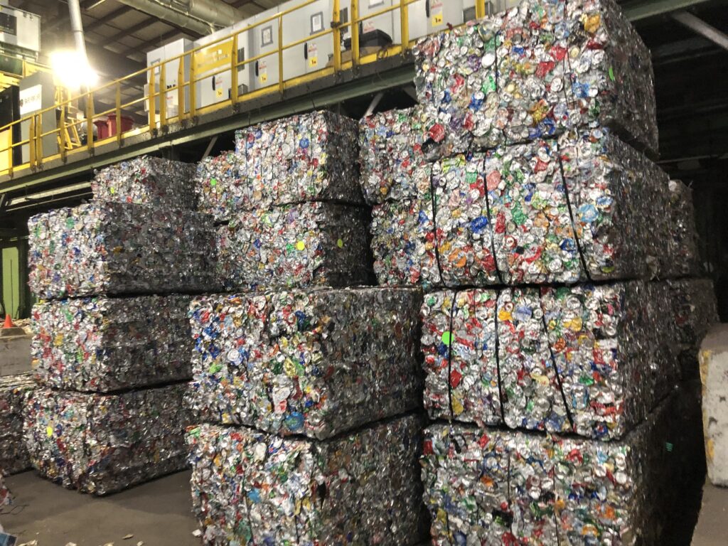 Stacked Cubes of recyclables