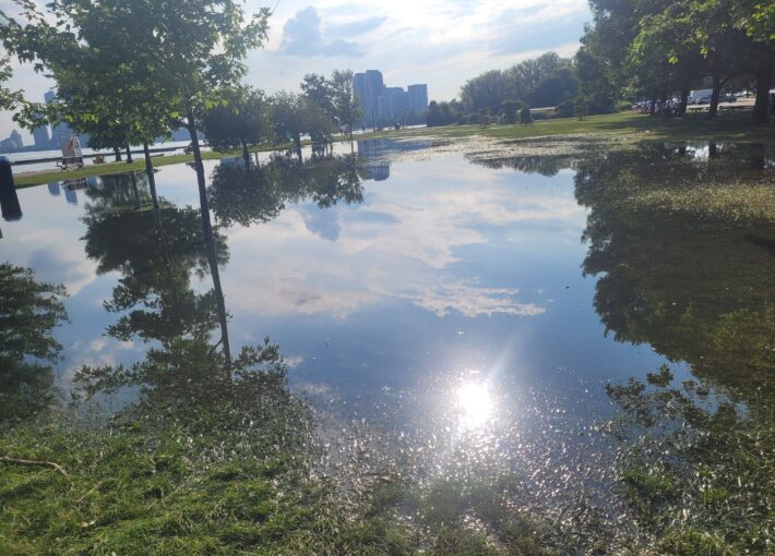 Flooded Toronto Waterfront