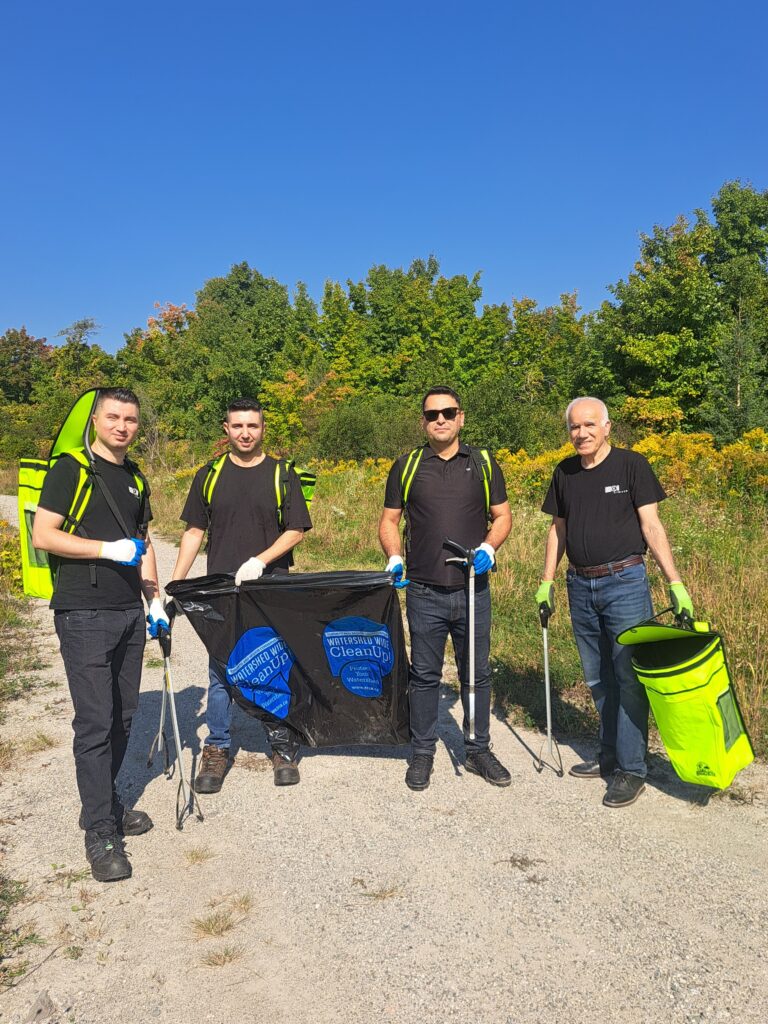 Dishon employees at a Conservation Area cleanup day.